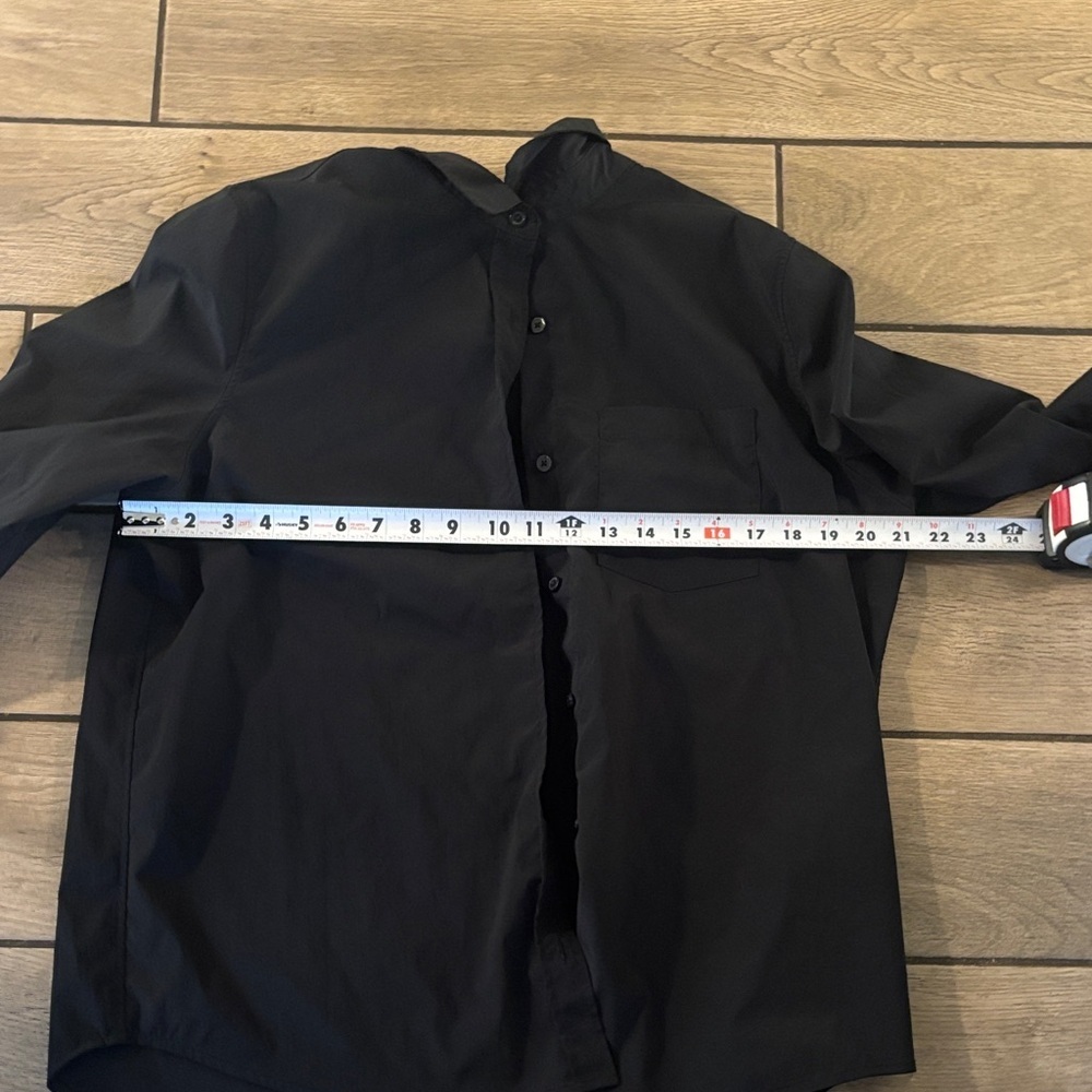 Athleta Black Shirt button down. Large - Picture 7 of 8